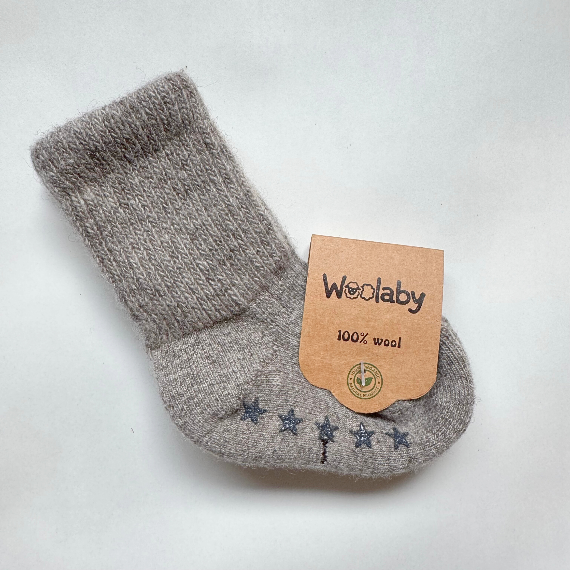 Wool Baby Socks with Grips